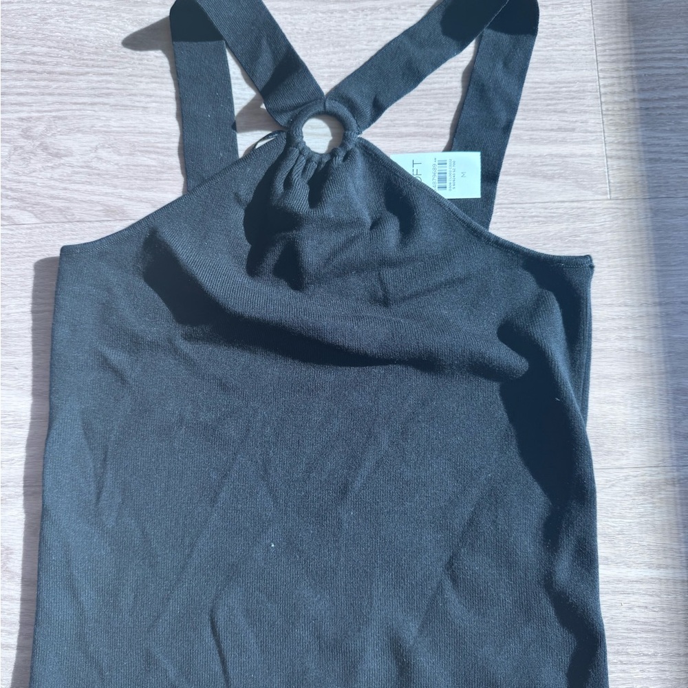 LOFT Black Halter Tank Top